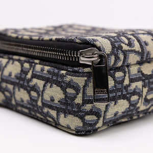 CHRISTIAN DIOR MICRO RIDER POUCH BLUE OBLIQUE CANVAS SHW