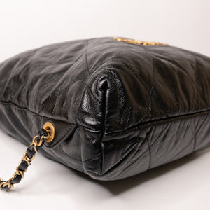 CHANEL 22 BACKPACK CALFSKIN BLACK GHW (MICROCHIP)