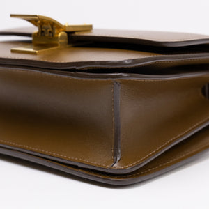 CELINE TEEN CLASSIC BOX BAG CAMEL CALFSKIN LEATHER GHW