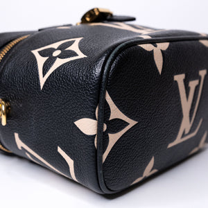 LOUIS VUITTON VANITY PM BLACK/BEIGE CALFSKIN GHW