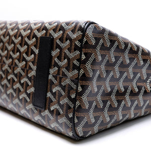 GOYARD ROUETTE TOTE BAG GOYARDINE CANVAS/CALFSKIN LEATHER BLACK SHW