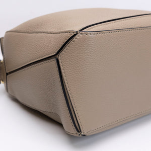 LOEWE SMALL PUZZLE BAG GRAINED CALFSKIN SAND GHW