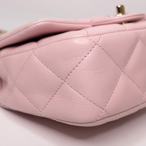 CHANEL 25P TOP HANDLE MINI FLAP BAG （MICROCHIP)