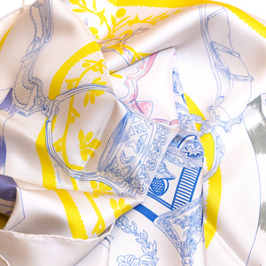 HERMES ETRIERS SILK SCARF 90CM