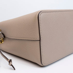LOUIS VUITTON NANO LOCKME BUCKET BEIGE CALFSKIN LEATHER GHW (MICROCHIP)