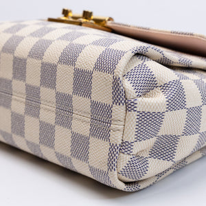 LOUIS VUITTON CROISETTE BAG DAMIER AZUR CANVAS GHW