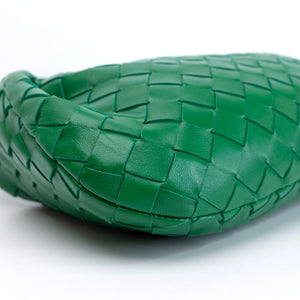 BOTTEGA VENETA MINI JODIE GREEN LAMBSKIN GHW