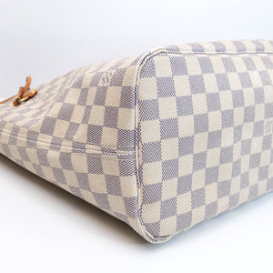 LOUIS VUITTON NEVERFULL MM DAMIER AZUR CANVAS ROSE BALLERINE GHW
