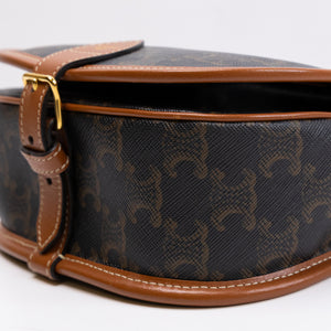 CELINE FLOCO BAG IN TRIOMPHE CANVAS GHW