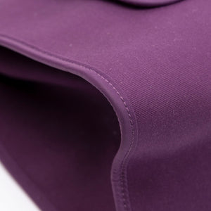 HERMES HERBAG 39 ZIP BAG HUNTER / CANVAS PURPLE SHW STAMP SQUARE O