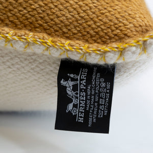HERMES DYE SANGLE PILLOW CITRON / PAILLE
