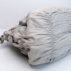 PRADA NAPPA GAUFFRE LARGE BAG GREY SHW