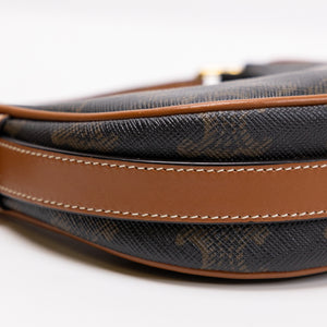 CELINE MINI AVA BAG TRIOMPHE CANVAS / CALFSKIN BROWN GHW