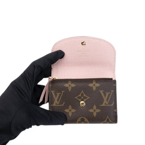 LOUIS VUITTON ROSALIE COIN CASE BROWN / PINK MONOGRAM GHW