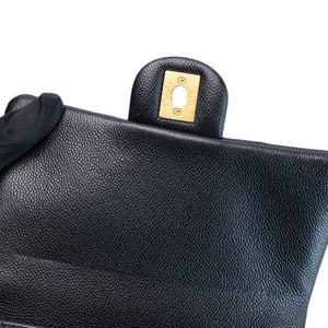 CHANEL COCO LOVE FLAP BAG BLACK CAVIAR GHW (MICROCHIP)