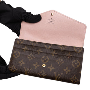 LOUIS VUITTON EMILIE WALLET MONOGRAM ROSE BALLERINE GHW
