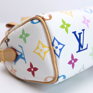 LOUIS VUITTON TAKASHI MURAKAMI NANO SPEEDY MONOGRAM CANVAS / LEATHER WHITE / MULTICOLOUR GHW