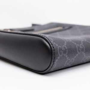 GUCCI GG SUPREME MESSENGER BAG BLACK / MULTICOLOUR CANVAS SHW