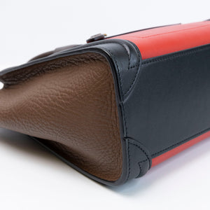 CELINE NANO TRICOLOR LUGGAGE BAG LEATHER GHW
