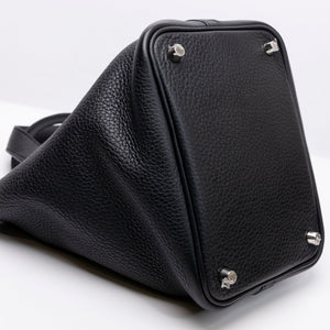 HERMES PICOTIN 18 LOCK BAG BLACK SHW STAMP C