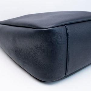SAINT LAURENT LE 5 A 7 SUPPLE LARGE SMOOTH CALFSKIN BLUE GHW