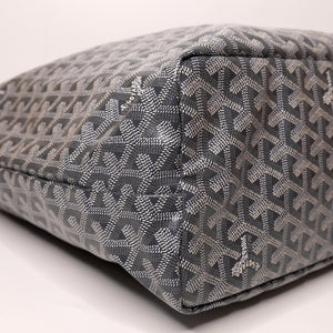 GOYARD SAINT LOUIS PM TOTE GOYARDINE CANVAS / CALFSKIN GREY SHW