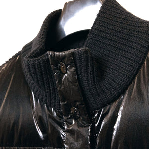 MONCLER PADDED WOOL JACKET BLACK
