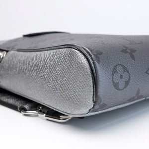 LOUIS VUITTON OUTDOOR SLING BAG MONOGRAM TAIGARAMA GUNMETAL SILVER SHW (MICROCHIP)