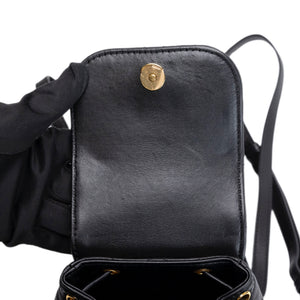 CHRISTIAN DIOR SMALL DIOR CARO BACKPACK BLACK MACROCANNAGE LAMBSKIN GHW