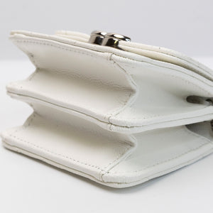 CHANEL CC MINI BAG WHITE CALFSKIN SHW