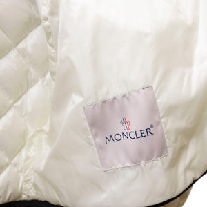 MONCLER WOMEN'S CREAM QUILTED JACKET WHITE SIZE 1