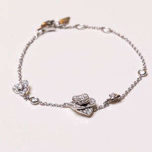 PIAGET 18K WHITE GOLD DIAMOND ROSE BRACELET