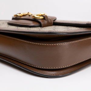 GUCCI HORSEBIT 1955 BAG SUPREME CANVAS BEIGE GHW