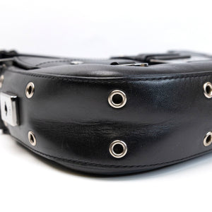 CHRISTIAN DIOR VINTAGE PUNK SHOULDER BAG BLACK SHW