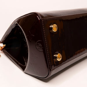 LOUIS VUITTON VERNIS BREA MM BAG MONOGRAM PATENT AMARANTE GHW