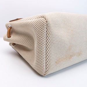 HERMES HERBAG CABAS TOILE CANVAS / VACHE LEATHER SHW