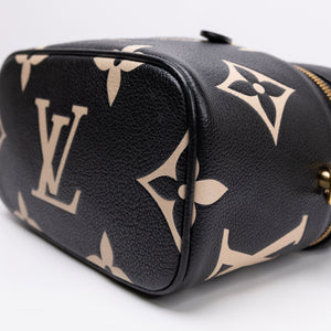 LOUIS VUITTON VANITY PM BLACK/BEIGE CALFSKIN GHW (MICROCHIP)