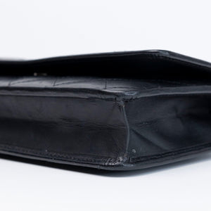 CHANEL CAMBON WALLET ON CHAIN BLACK CALFSKIN SHW