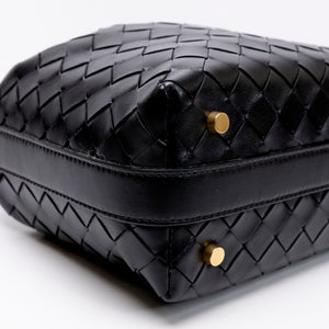 BOTTEGA VENERA MINI WALLACE SHOULDER BAG CALFSKIN BLACK GHW