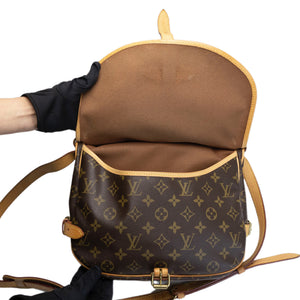LOUIS VUITTON VINTAGE DOUBLE SIDE CROSSBODY BAG MONOGRAM CANVAS GHW