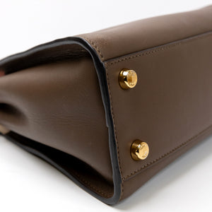 FENDI SMALL PEEKABOO BAG BROWN CALFSKIN LEATHER GHW