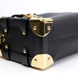 LOUIS VUITTON SIDE TRUNK PM BLACK GRAINED CALFSKIN GHW (MICROCHIP)