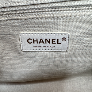 CHANEL DEAUVILLE TOTE BAG CANVAS PINK GHW