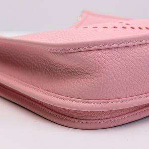 HERMES EVELYNE 23 CLEMENCE LEATHER ROSE SAKURA SHW STAMP K