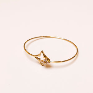 LOUIS VUITTON FLOWERGRAM STRASS BRACELET GOLD TONE HARDWARE