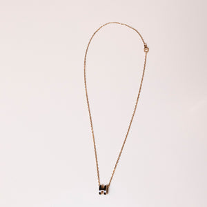 HERMES MINI POP H NECKLACE BLACK GHW
