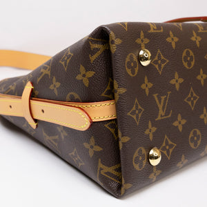 LOUIS VUITTON CARRYALL PM BROWN MONOGRAM CANVAS GHW (MICROCHIP)