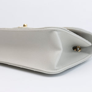 CHANEL 25B CC MINI FLAP BAG PALE SAGE GREEN CAVIAR LEATHER GHW (MICROCHIP)