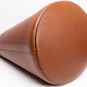 CELINE MAILLON TRIOMPHE BUCKET BAG BROWN CALFSKIN LEATHER GHW