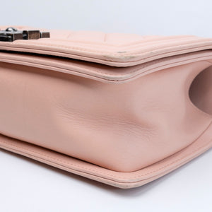 CHANEL MEDIUM LEBOY LIGHT PINK CALFSKIN LEATHER SHW